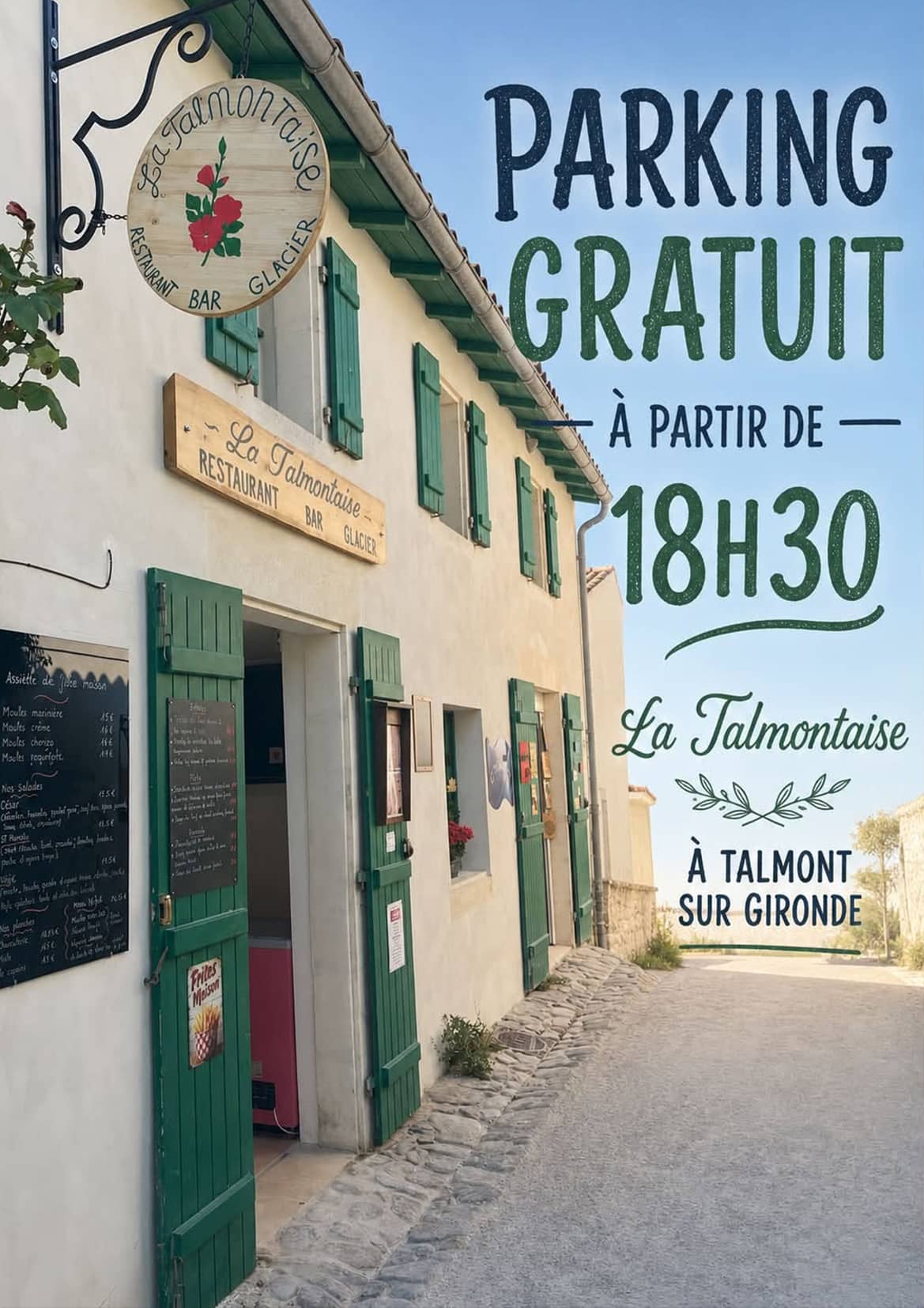 Parking à proximité du restaurant La Talmontaise
